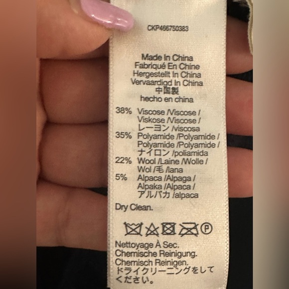 Madewell (Re sourced Ribbed Midi Sweater Dress Dark Indigo Size Large - Picture 8 of 9